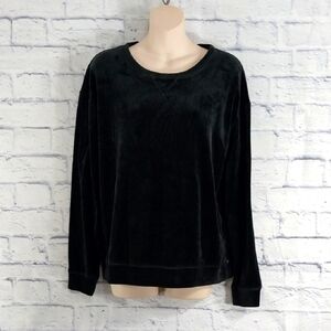 🎟️BOGO FREE🎟️ Muk Luks Black Long Sleeve Velvety Sweatshirt Top Sz S